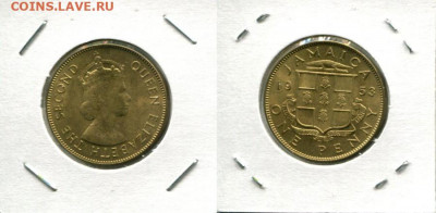 Ямайка пенни 1953 до 05.03.20 22-00 мск - Jamaica 1p 1953