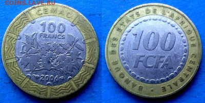 Центральная Африка - 100 франков 2006 года (БИМ) до 7.03 - Центральная Африка 100 франков, 2006