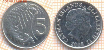 Каймановы острова 5 центов 2008 г., до 08.03.2020 г. 22.00 п - Каймановы острова 5 центов 2008 124