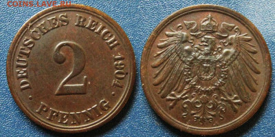 Германия 2 пфенинга 1904 года  До 03-03 в 22-00 МСК - 2 пфен 901 г