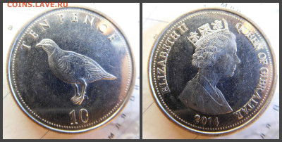 Гибралтар 10 пенсов, 2014 - 1