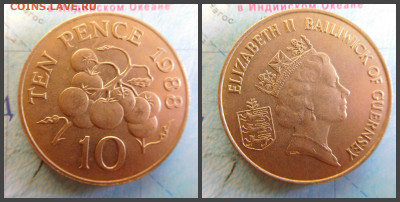 Гернси 10 пенсов, 1988 - 10