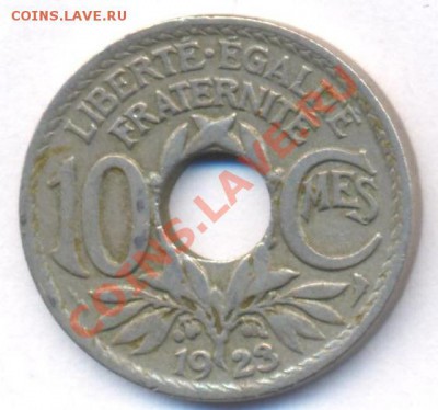 Франция 10 сантимов 1923 г.До 24.08.11 г. 21-00 МСК. - франция