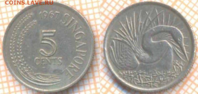 Сингапур 5 центов 1967 г., до 10.03.2020 г. 22.00 по Москве - Сингапур 5 центов 1967 225
