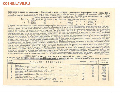 Лотерея АВТОДОРА. 50 копеек. 1930   08.03 - 222 005