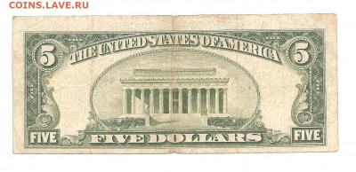 5 долларов США 1934 . СИНЯЯ ПЕЧАТЬ     08.03 - 111 034