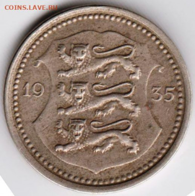 Эстония 20 сентов 1935 г. до 24.00 11.03.20 г. - 047
