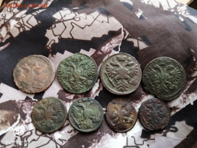 Денга,полушки 8 монет 1731-1747г. до 8.03.2020 года до 22.00 - 000