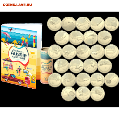 Австралия Алфавит A-Z 1 доллар 2019 26 шт - 2019-australia-alfavit-26coins-albom-800x800