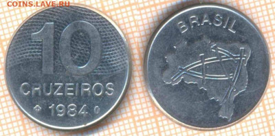 Бразилия 10 крузейро 1984 г., до 12.03.2020 г. 22.00 по Моск - Бразилия 10 крузейро 1984 196