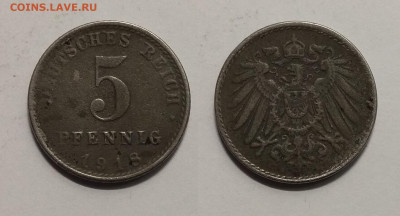 Германия 5 пфеннигов 1918г железо с 1 рубля - 10.03 22:00мск - IMG_20200302_070640