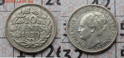 Нидерланды 10 центов 1939 Ag до 13.03 - Нидерланды 10_1939
