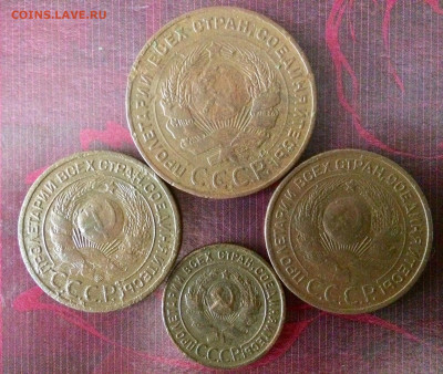 1,2,3,5 копеек 10 шт 1924г(19-20) 10.03 - VFPqEq8pV3o