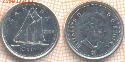 Канада 10 центов 2009 г., до 14.03.2020 г. 22.00 по Москве - Канада 10 центов 2009 289