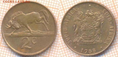 ЮАР 2 цента 1988 г., до 14.03.2020 г. 22.00 по Москве - ЮАР 2 цента 1988 291