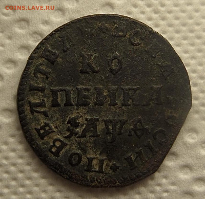 Копейка Петра. 2 штуки. И полушка 1719года. - 4A16D1F5-190F-4F41-A966-1FFECD2776B1