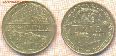 Италия 200 лир 1996 г., до 15.03.2020 г. 22.00 по Москве - Италия 200 лир 1996 279