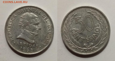 Уругвай 50 сентисимос 1965 г с 1 рубля - 14.03 22:00 мск - IMG_20200308_173336