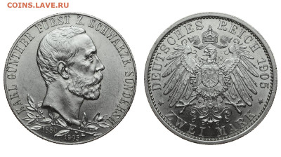 Шварцбург Зондерхаузен. 2 марки 1905 г. Гюнтер. До 11.03.20. - Р214.JPG