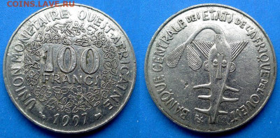 Западная Африка - 100 франков 1997 года до 15.03 - Западная Африка  100 франков, 1997