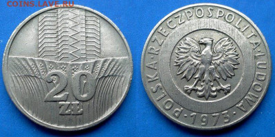 Польша - 20 злотых 1973 года до 15.03 - Польша 20 злотых, 1973