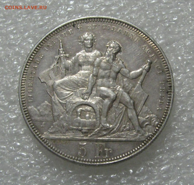 Швейцария. 5 ФРАНКОВ 1883 г. Стрелковый фестиваль в Лугано. - 5ФР.JPG