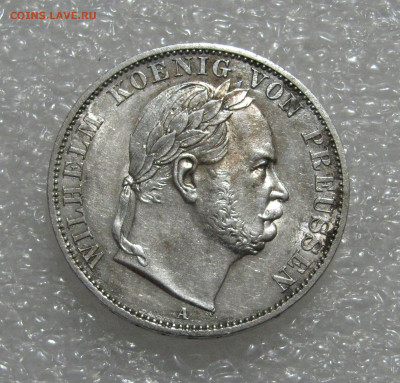 Пруссия. Вильгельм I. 1 ТАЛЕР 1866 года. Юбилейный. UNC. - 1тлр1866 (7).JPG
