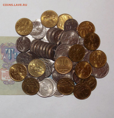 1 коп + 5 коп + 10 коп  с 1997 по 2009  по 5 штук - DSCN1082 (2).JPG