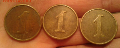 3 жетона "1" игровых , бронза - Фото-1959