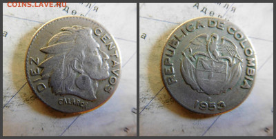 Колумбия 10 сентаво, 1953 индеец - 27