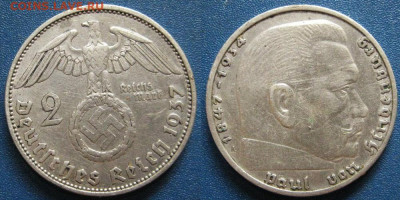 Германия - Третий рейх 2 рейхсмарки 1937 До 16-03 в 22-00Мс - германи
