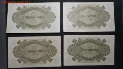 2 РЕЙХМАРКИ 1940-45 АUNC UNC 4 ШТ до 18.03.20 до 22:10 МСК - K7