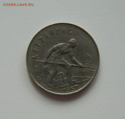 Люксембург 1 франк 1957 г. с рубля! до 16.03.20 - DSCN9966.JPG