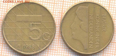 Нидерланды 5 гульденов 1988 г., до 19.03.2020 г. 22.00 по М - Нидерланды 5 гульденов 1988 373