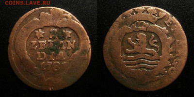 Нидерланды (провинция Зеландия) – 1 дуит (1781) до 15.03 (22 - Нидерланды (провинция Зеландия) – 1 дуит (1781)