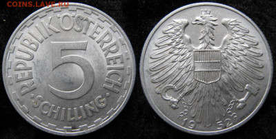 Австрия 5 шиллингов 1952  до 19-03-20 в 22:00 - Австрия 5 шиллингов 1952    865