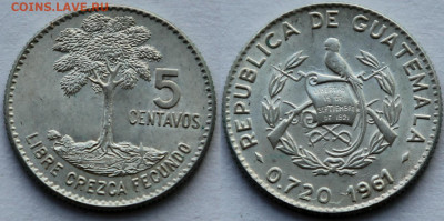 5 сентаво 1961 Гватемала Республика UNC до 22:00 18.03 - IMG_7779.JPG