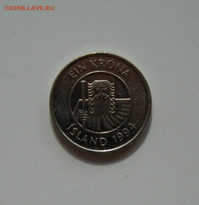 Исландия 1 крона 1994 г.(Фауна) с рубля, до 19.03.20 - DSCN0078.JPG