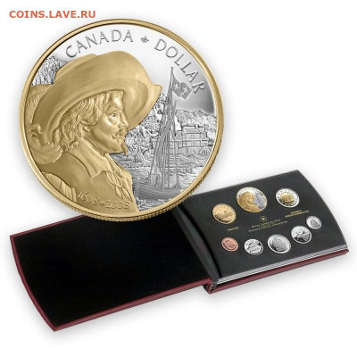 Куплю КАНАДА 2 доллара 2019 года 75 лет Высадка в Нормандии - 2008-canada-proof-set-400th-anniv-of-quebec-2-800x800