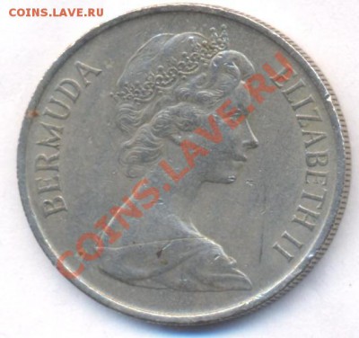 Бермудские о-ва 25 центов 1973 г.До 26.08.11 г. 21-00 МСК. - Бермуды 25