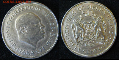 Сьера Леоне 50 центов 1972 год До 23-03 в 22-00 МСК - Сьера 20