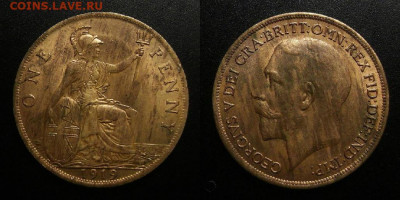 Великобритания – 1 пенни (1919) до 19.03 (22.00) - Великобритания – 1 пенни (1919)