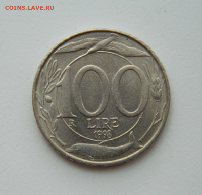 Италия 100 лир 1998 г. (Фауна) до 23.03.20 - DSCN9928.JPG