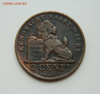 Бельгия 2 сантима 1912 г. до 23.03.20 - DSCN9924.JPG