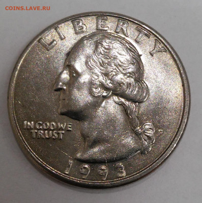 25 центов США,1993г.Филадельфия,на оценку - 20200318_232627