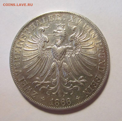 Франкфурт 2 талера 1866г ,до 21.03.2020г в 22.00 мск - 7.JPG
