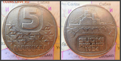 Финляндия 5 марок, 1984 - 2