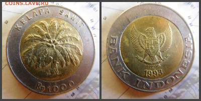 Индонезия 1000 рупий, 1993 БИМ - 30