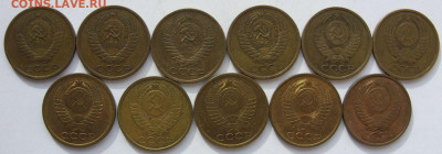 5 копеек 1962, 74, 76, 77, 78, 80, 86, 87, 89, 90, 91л - 11 - 5 копеек 1962-1991 11 штук - 2
