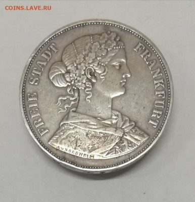 Франкфурт 2 талера 1860. На подлинность и оценку - IMG_20200320_123344